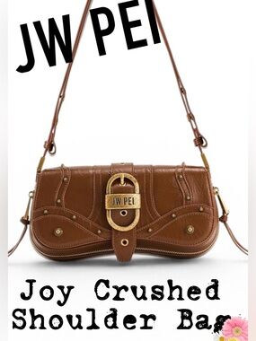 🌸JW PEI Joy Crushed Shoulder Bag Brown